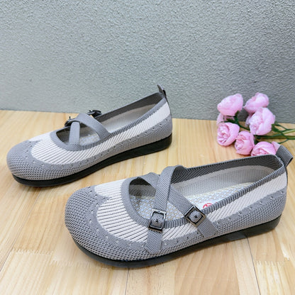 Zapatos de malla con cordones estilo Chanel