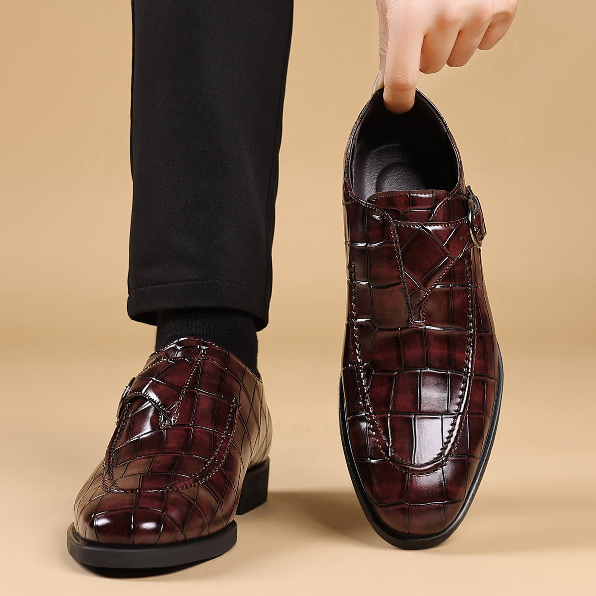 Zapatos de vestir para hombre con relieve