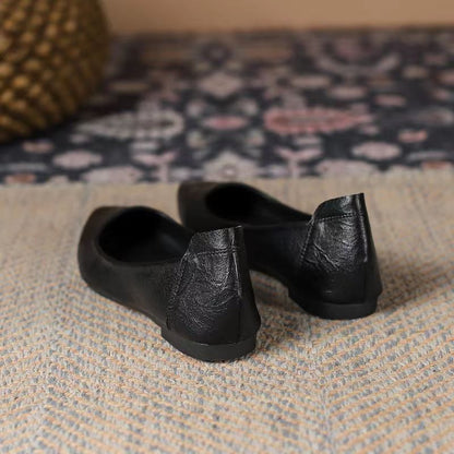Zapatos planos de suela blanda para mujer