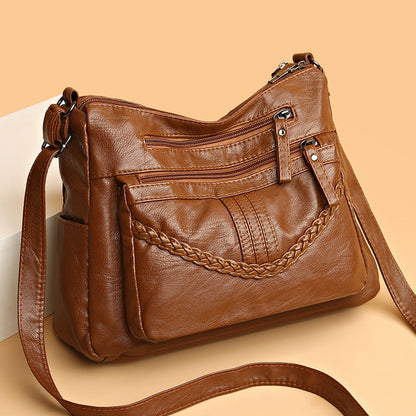 Bolso bandolera de piel suave de moda