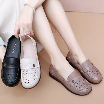 Zapatos de cuero cómodos con suela blanda