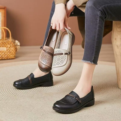 Bailarinas retro de suela blanda con calado
