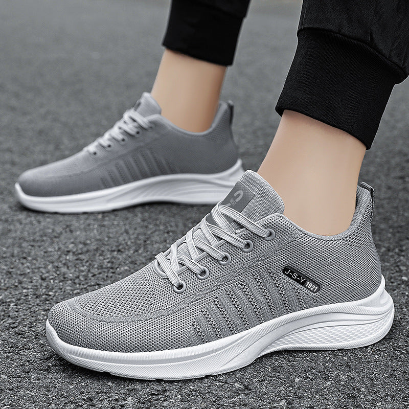 Zapatillas casuales para hombre de malla Flyknit transpirable