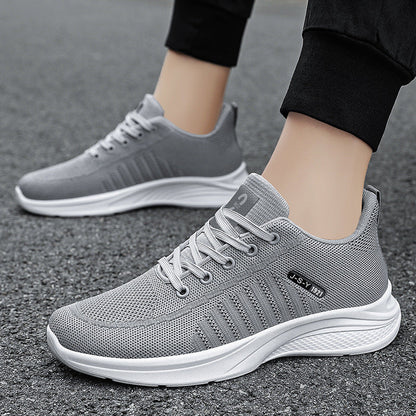 Zapatillas casuales para hombre de malla Flyknit transpirable