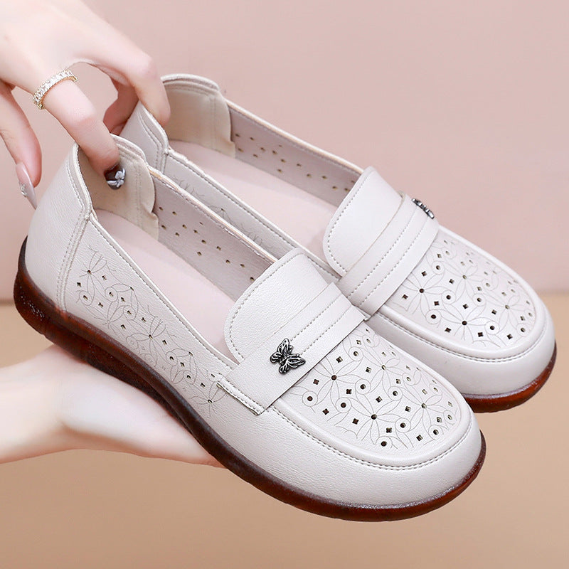 Zapatos de cuero cómodos con suela blanda