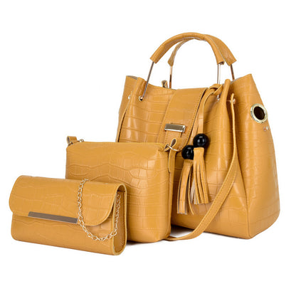 🔥 Compra uno y llévate tres-Nuevo conjunto de tres bolsos con estampado de cocodrilo