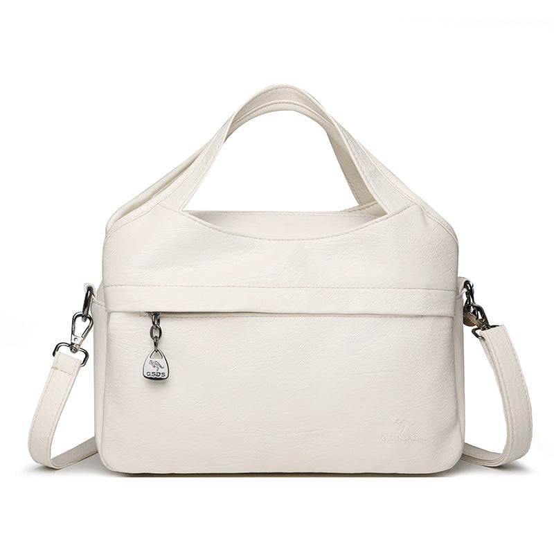 Bolso retro de cuero suave