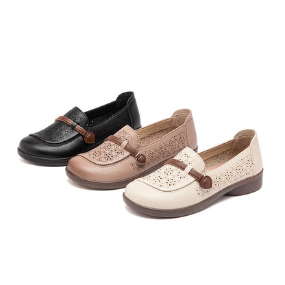 Bailarinas retro de suela blanda con calado