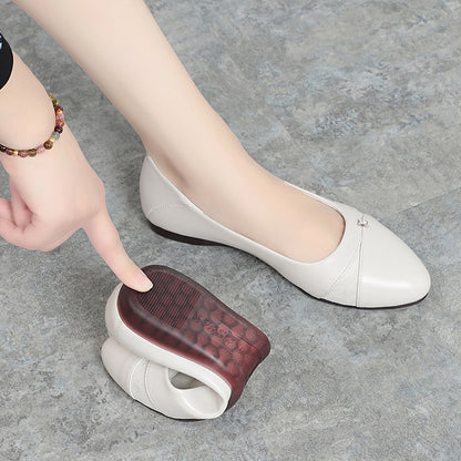 Zapatos de piel suave con suela de piel de vaca para madres