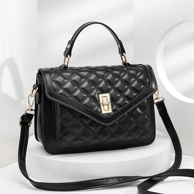 Elegante bolso acolchado de hombro y bandolera / Bolso de mano pequeño