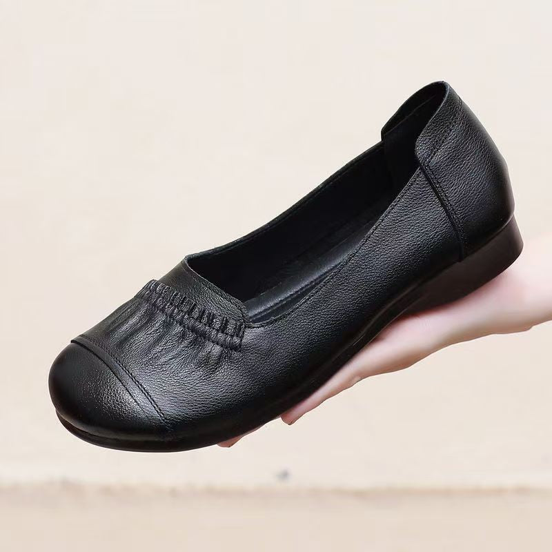 Zapatos planos ligeros de piel suave