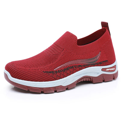 Zapatos de malla de punto transpirables y cómodos.