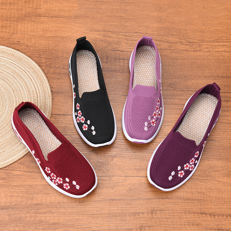 Zapatos de malla estampados sin cordones