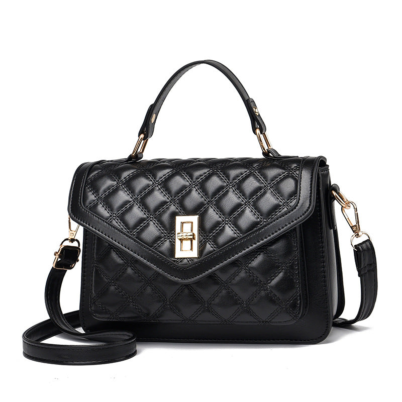 Elegante bolso acolchado de hombro y bandolera / Bolso de mano pequeño