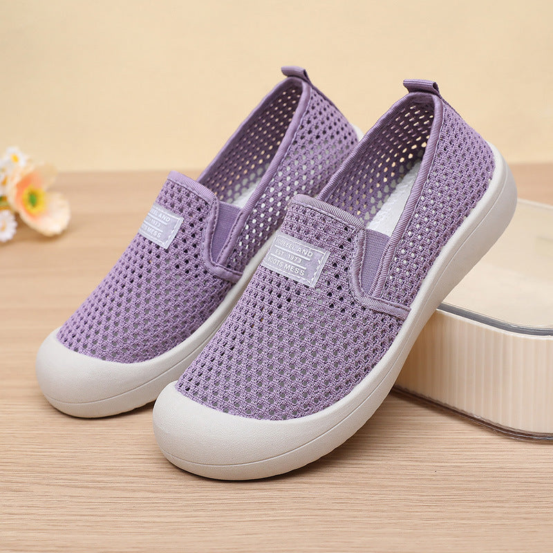 Zapatos de malla con agujeros grandes