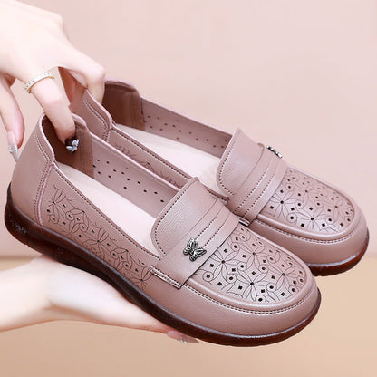Zapatos de cuero cómodos con suela blanda