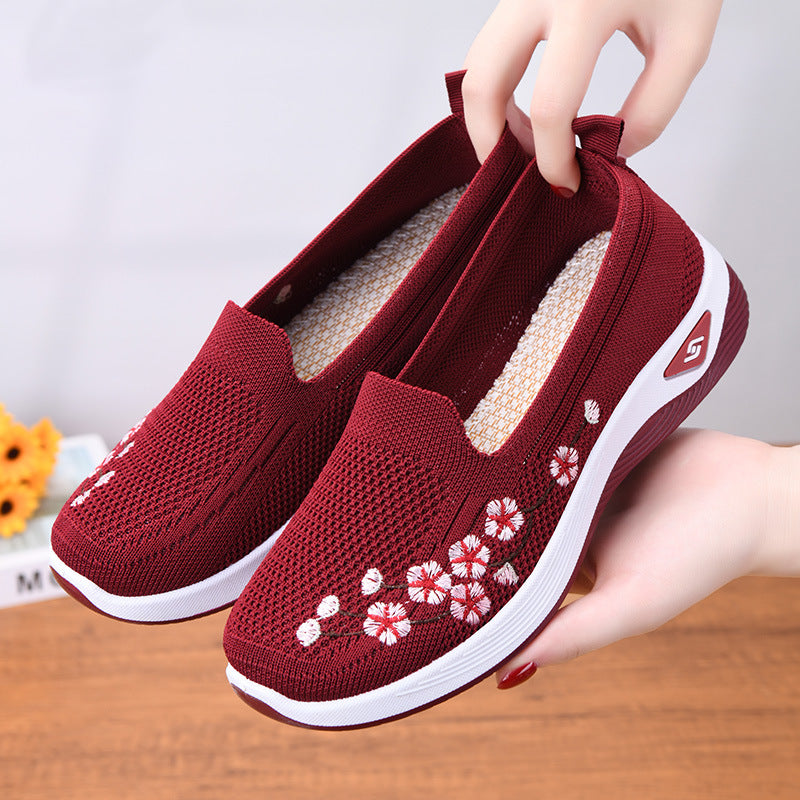 Zapatos de malla estampados sin cordones