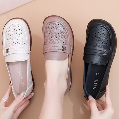 Zapatos de cuero cómodos con suela blanda