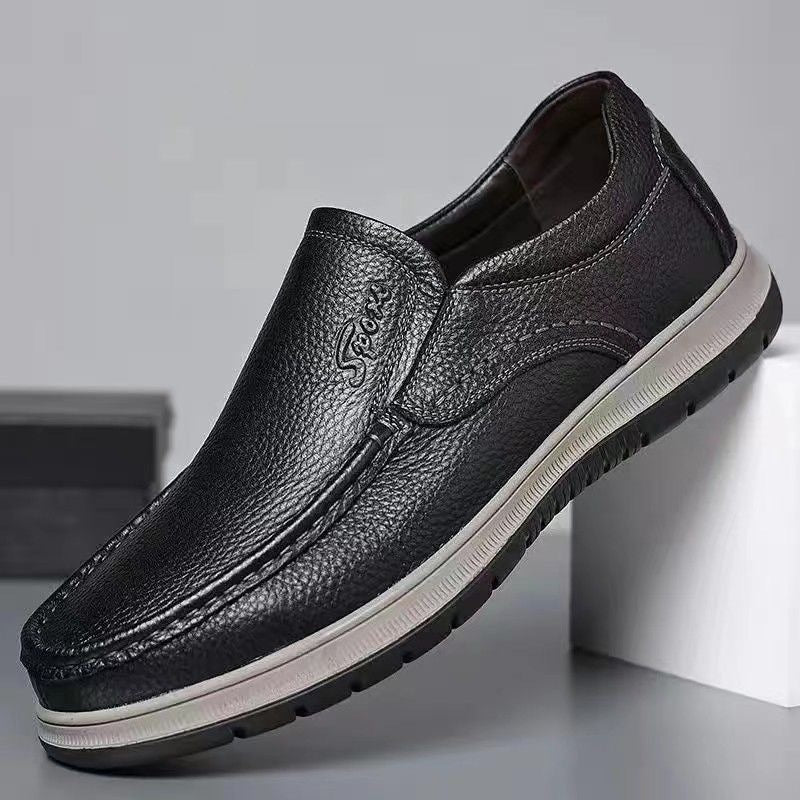 Zapatos cuero casuales slip on