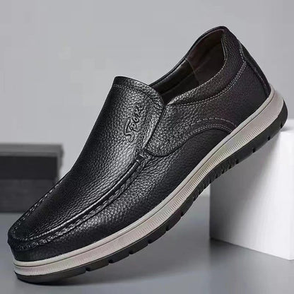 Zapatos cuero casuales slip on