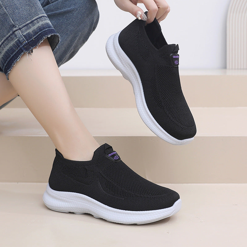 Zapatos de malla de doble raya