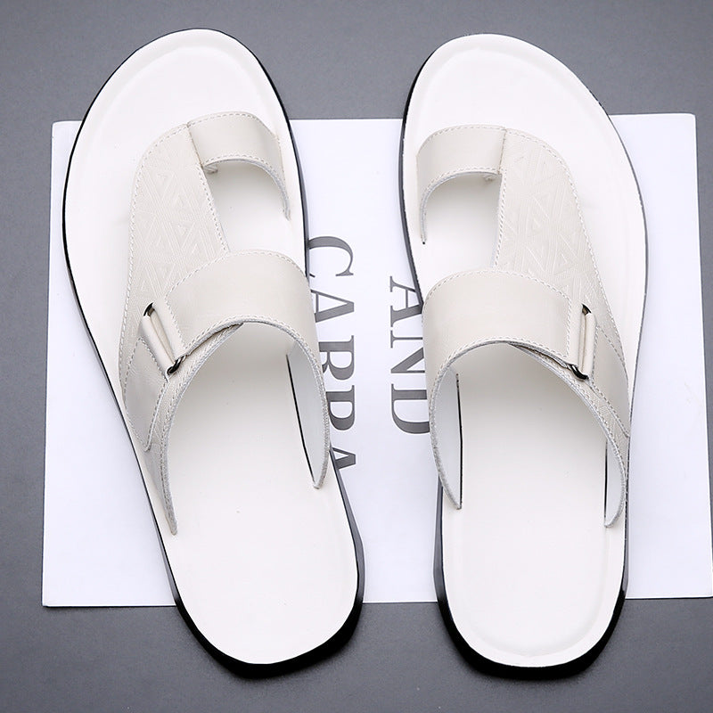 Sandalias de cuero de tallas grandes para hombre