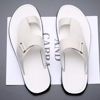 Sandalias de cuero de tallas grandes para hombre