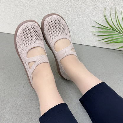 Zapatos de malla con cordones huecos