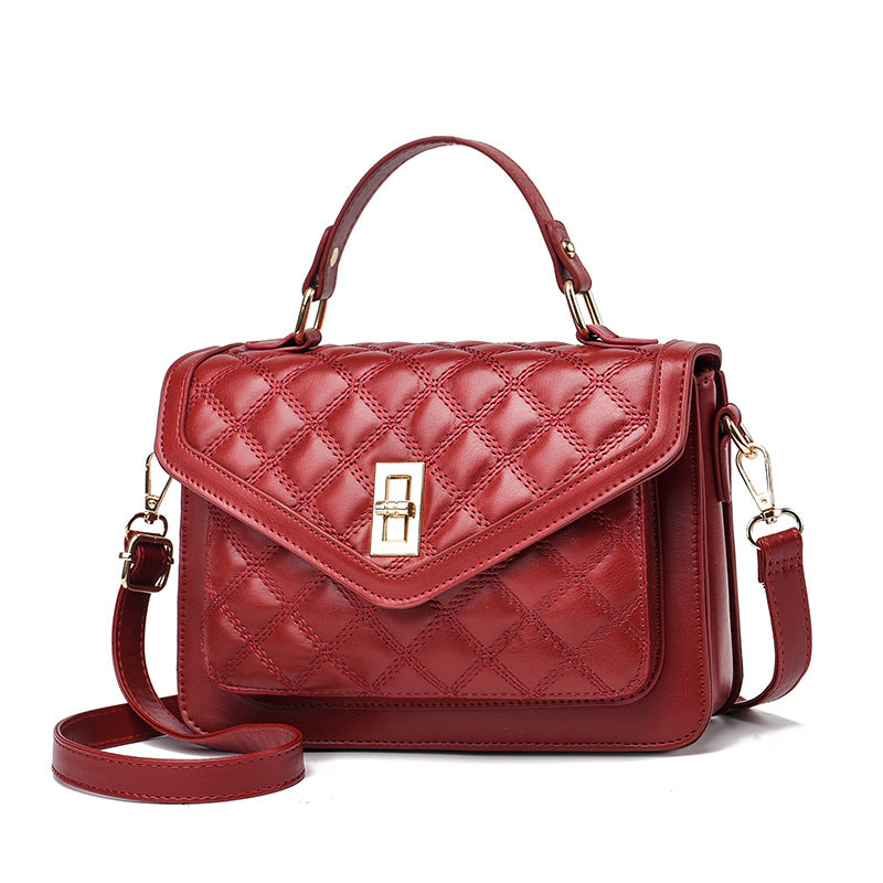 Elegante bolso acolchado de hombro y bandolera / Bolso de mano pequeño