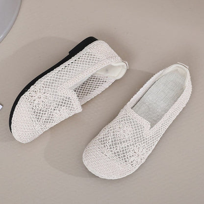 Zapatos de malla con punta redonda hueca