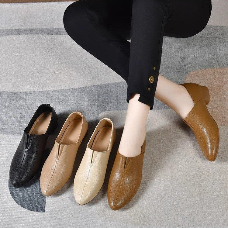 Zapatos casuales elegantes de punta y suela blanda