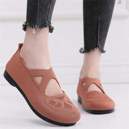 Zapatos de malla sin cordones con tiras cruzadas