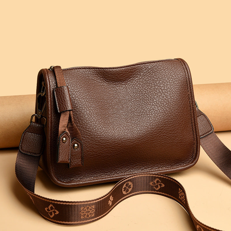 Bolso bandolera de piel genuina
