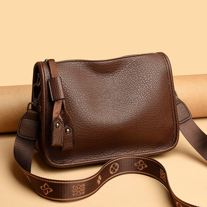 Bolso bandolera de piel genuina