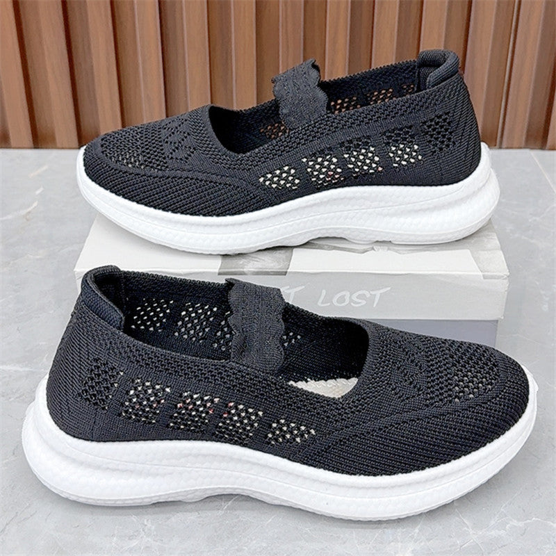 Zapatos de malla con tiras onduladas