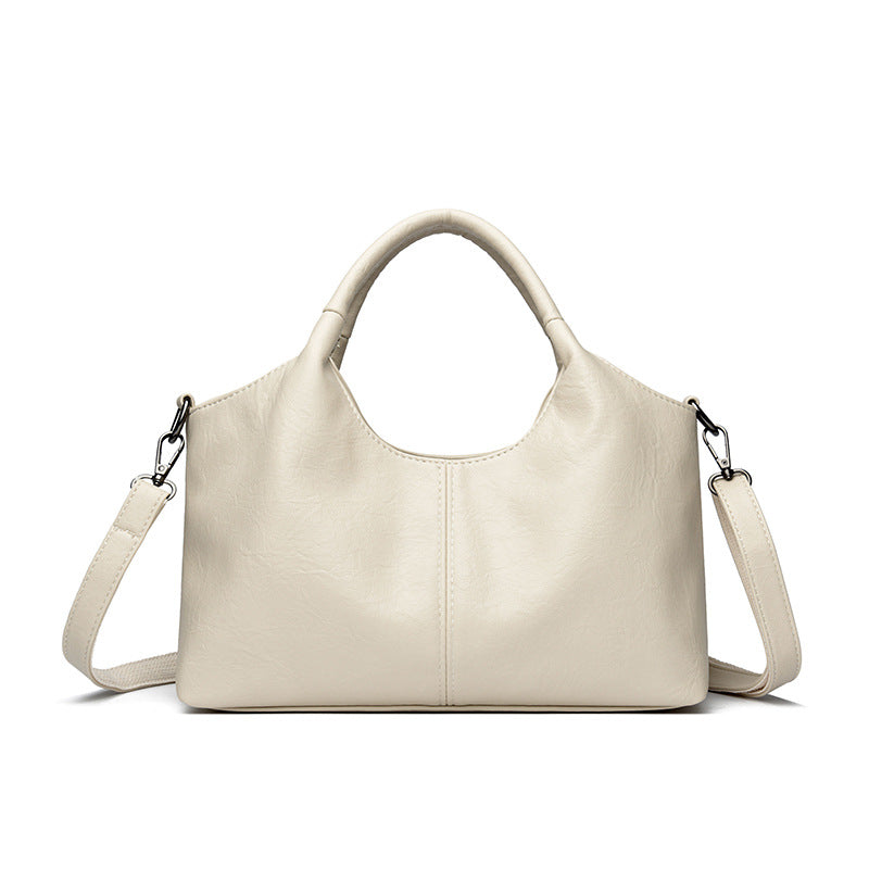 Bolso tote de gran capacidad en cuero suave texturizado