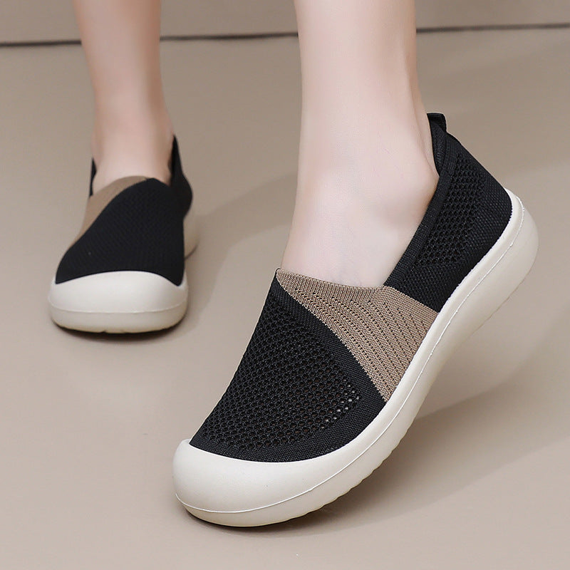 Zapatos de malla con muescas de empalme