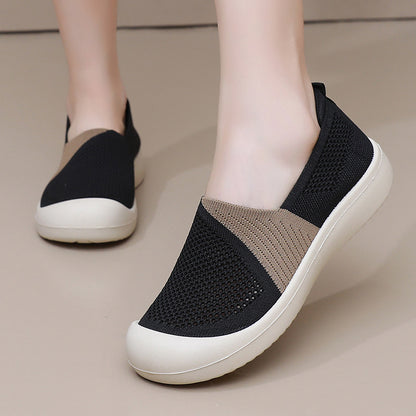 Zapatos de malla con muescas de empalme