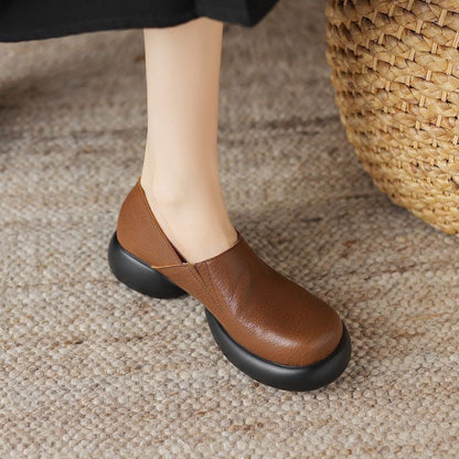 Zapatos tipo loafer con suela gruesa