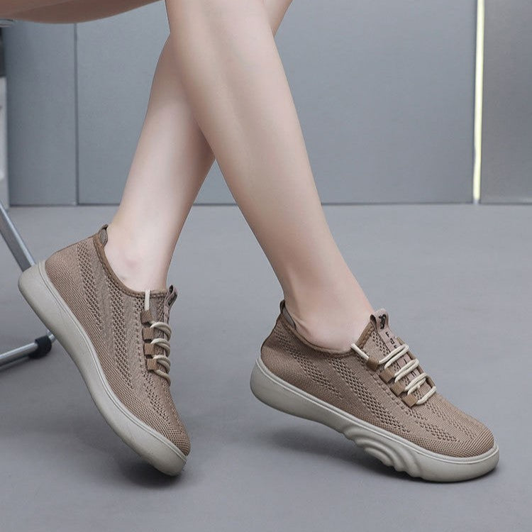 Zapatos de malla con fondo corrugado vertical