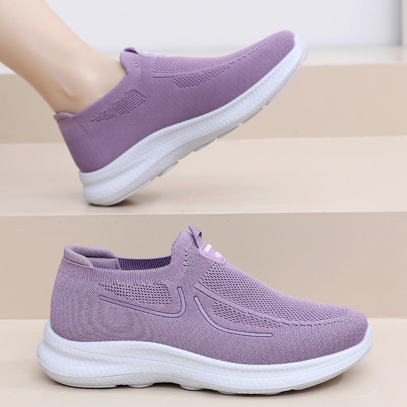 Zapatos de malla de doble raya