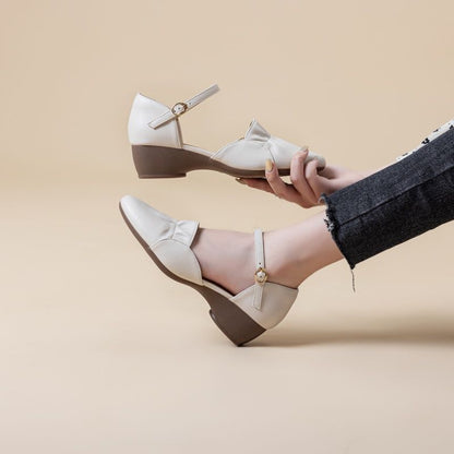Zapatos de tacón alto de estilo francés, tacón grueso, diseño de punta cerrada, estilo femenino.