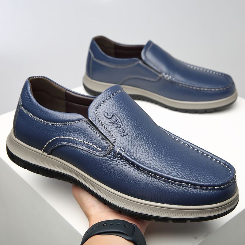 Zapatos cuero casuales slip on