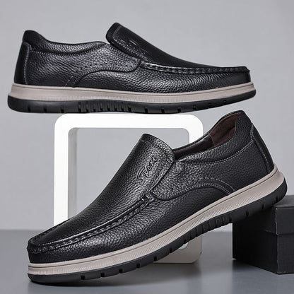 Zapatos cuero casuales slip on