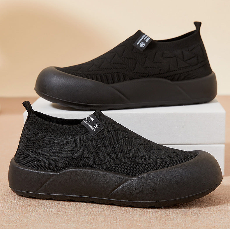 Zapatos de mujer de malla con suela gruesa