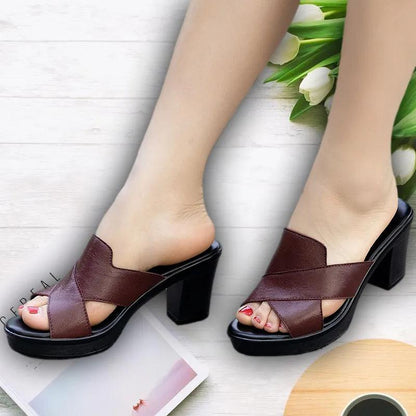 Sandalias de tacón con punta de pez