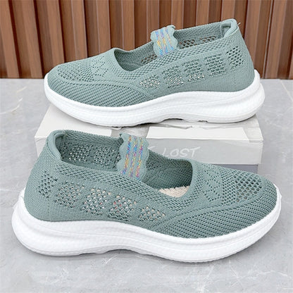 Zapatos de malla con tiras onduladas