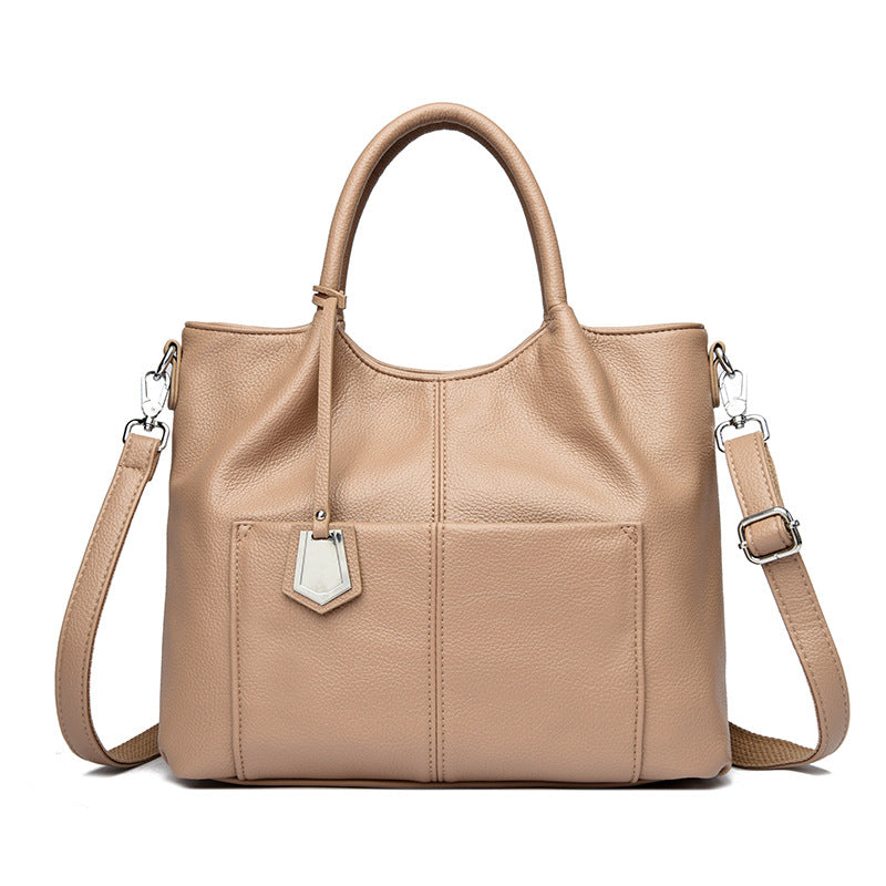 Bolso de mano vintage de piel suave