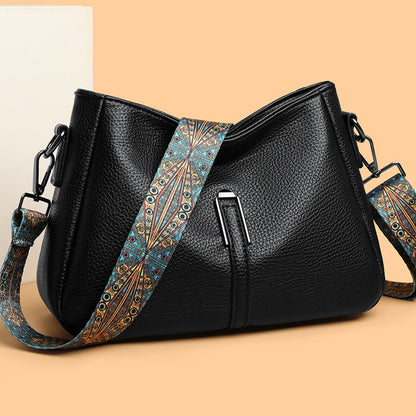 Bolso bandolera/cruzado de piel suave de gran capacidad
