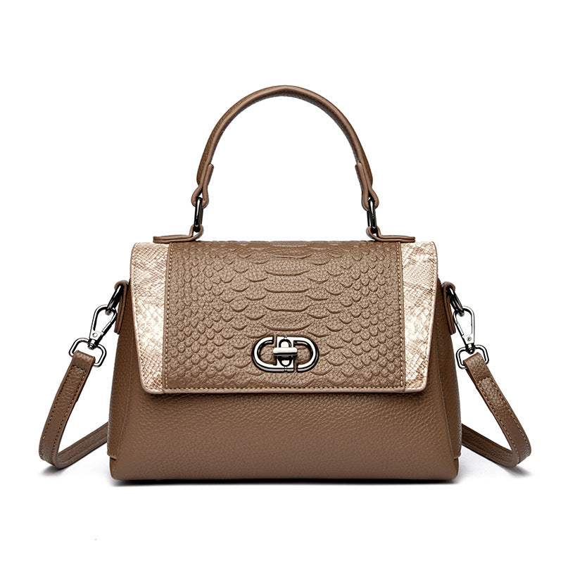 Bolso de mano para mujer de cuero genuino premium